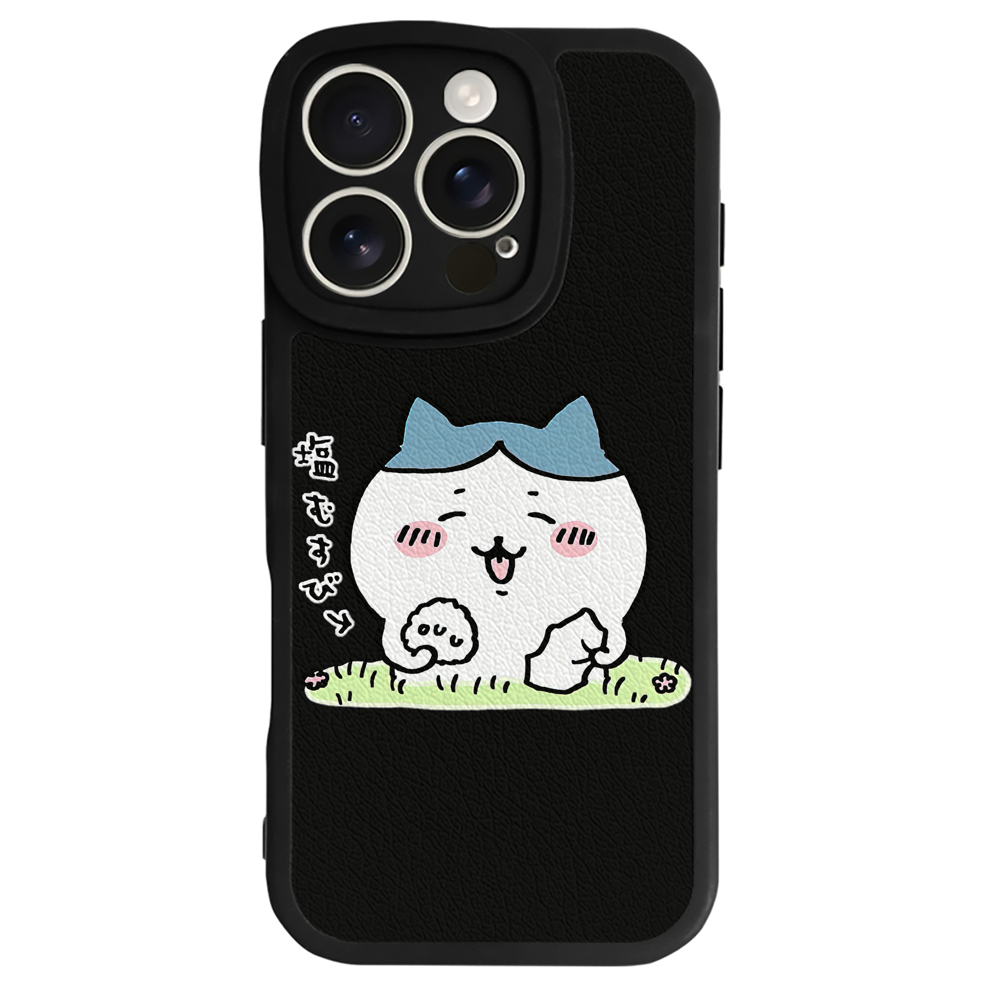 （画像用） ちいかわ ハチワレ Chii-kawa hachiware 【iPhone 16シリーズ対応】シリコンスマホケース（レザー調） 材質：シリコン